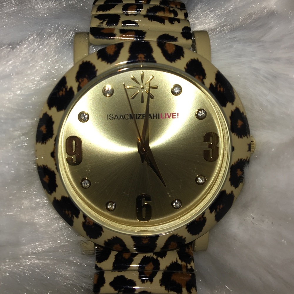 Isaac Mizrahi Leopard Print Shiny Enamel Watch - image 5